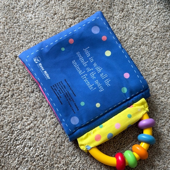 Colorful Soft Baby Book with Rattle Handle - Picture 2 of 2